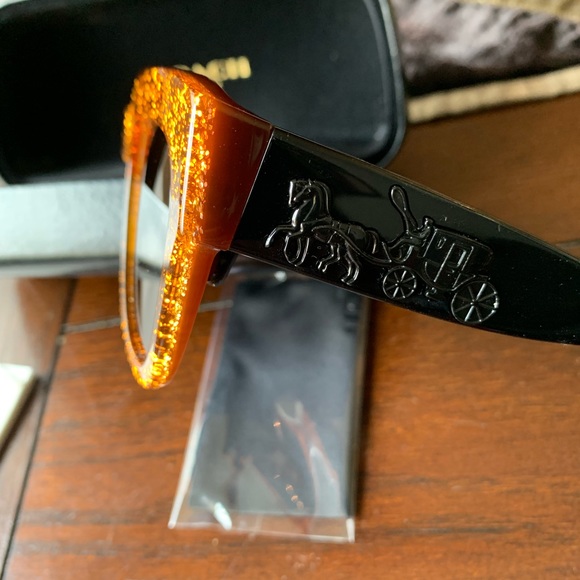 SOLDβοΈAuthentic Coach 56 Oversized Square glitter - Picture 3 of 8